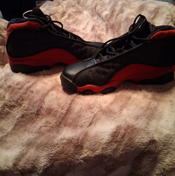 Jordan Black and Red Basketball Sneakers
